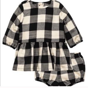 Buffalo plaid dress with bloomers